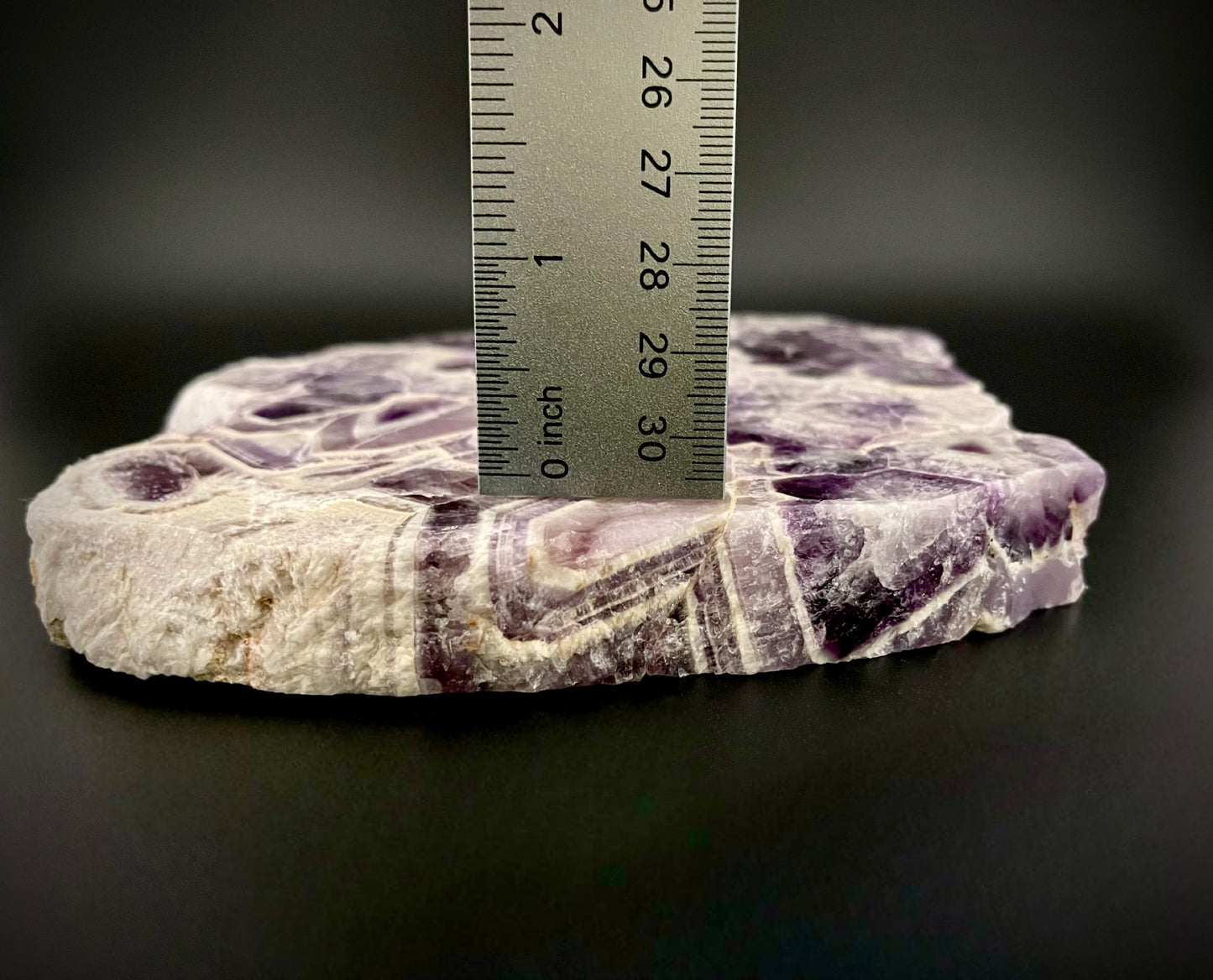 Exceptional Trapiche Amethyst Slab – Rare Geometric Crystal Formation