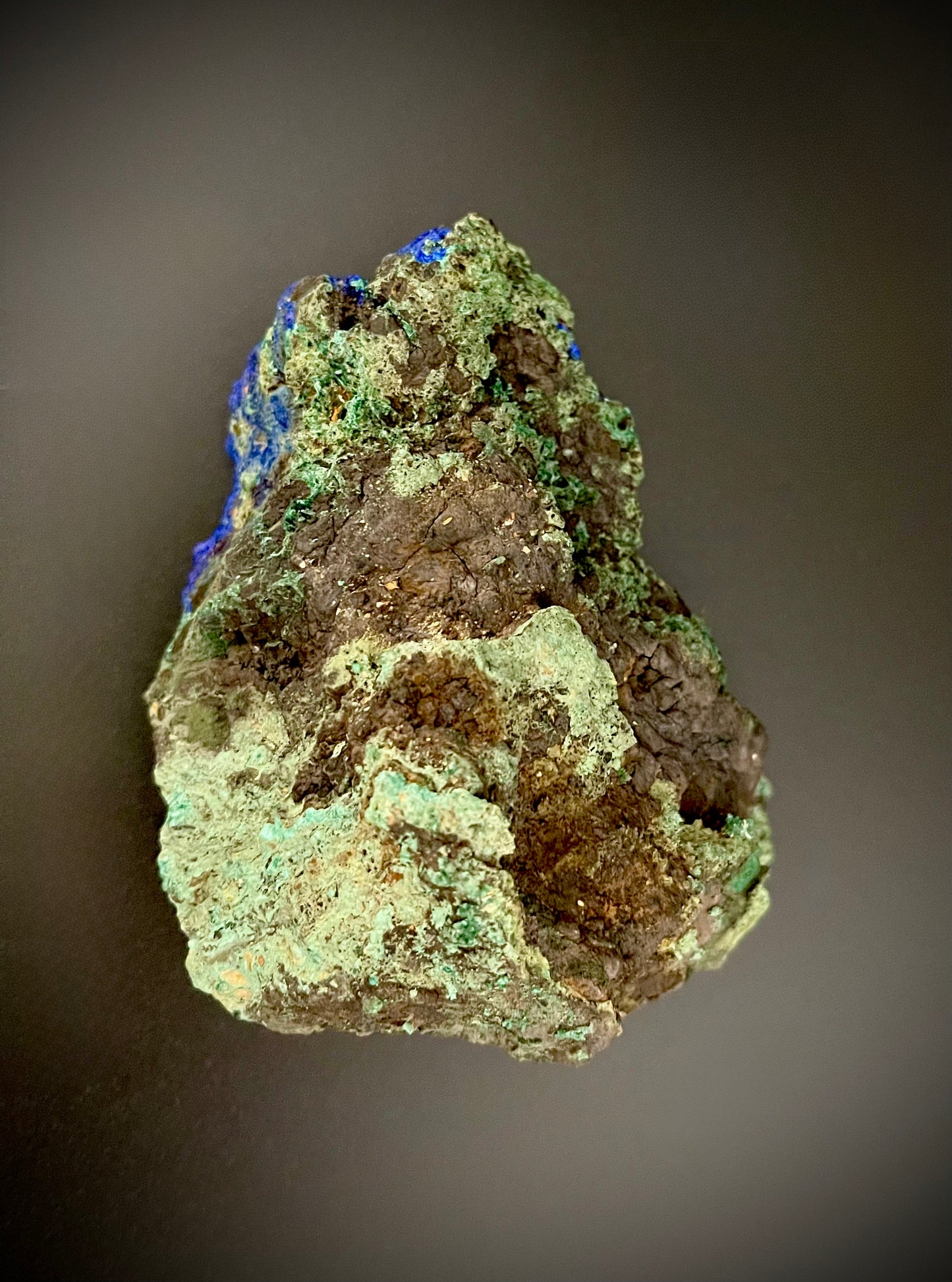 Majestic Azurite Mineral Specimen – Deep Blue Crystals with Natural Matrix & Malachite Inclusions