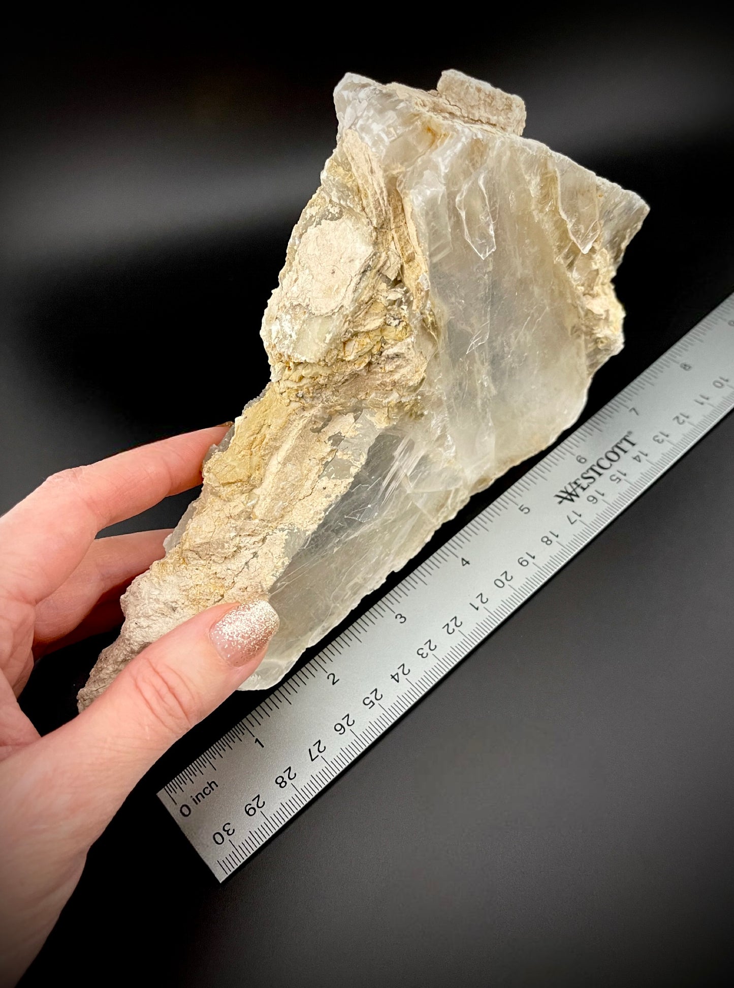 Unique Angel Wing Selenite Specimen – Raw Crystal with Iridescent Rainbows