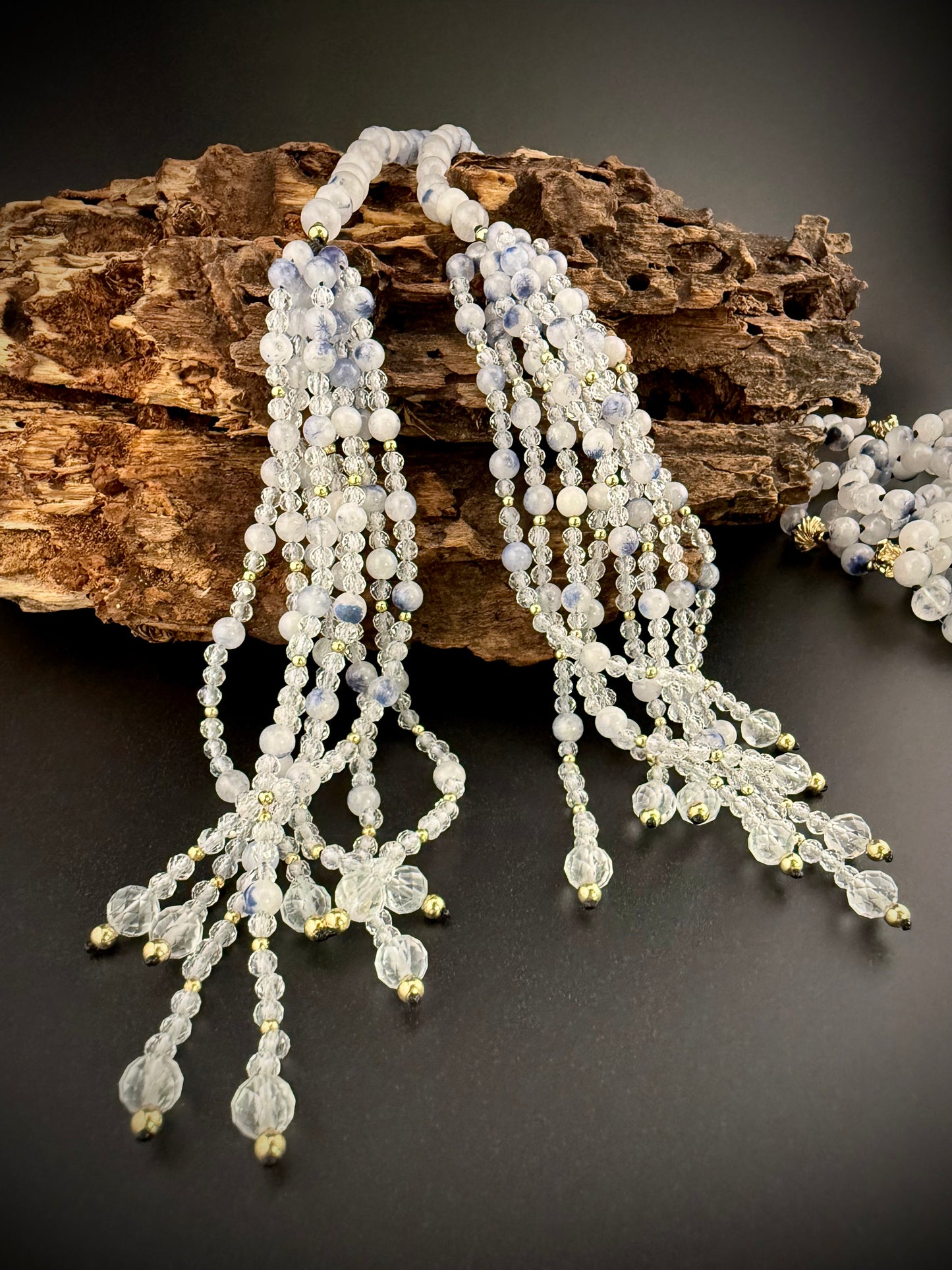 Rosée · Dumortierite + White Topaz