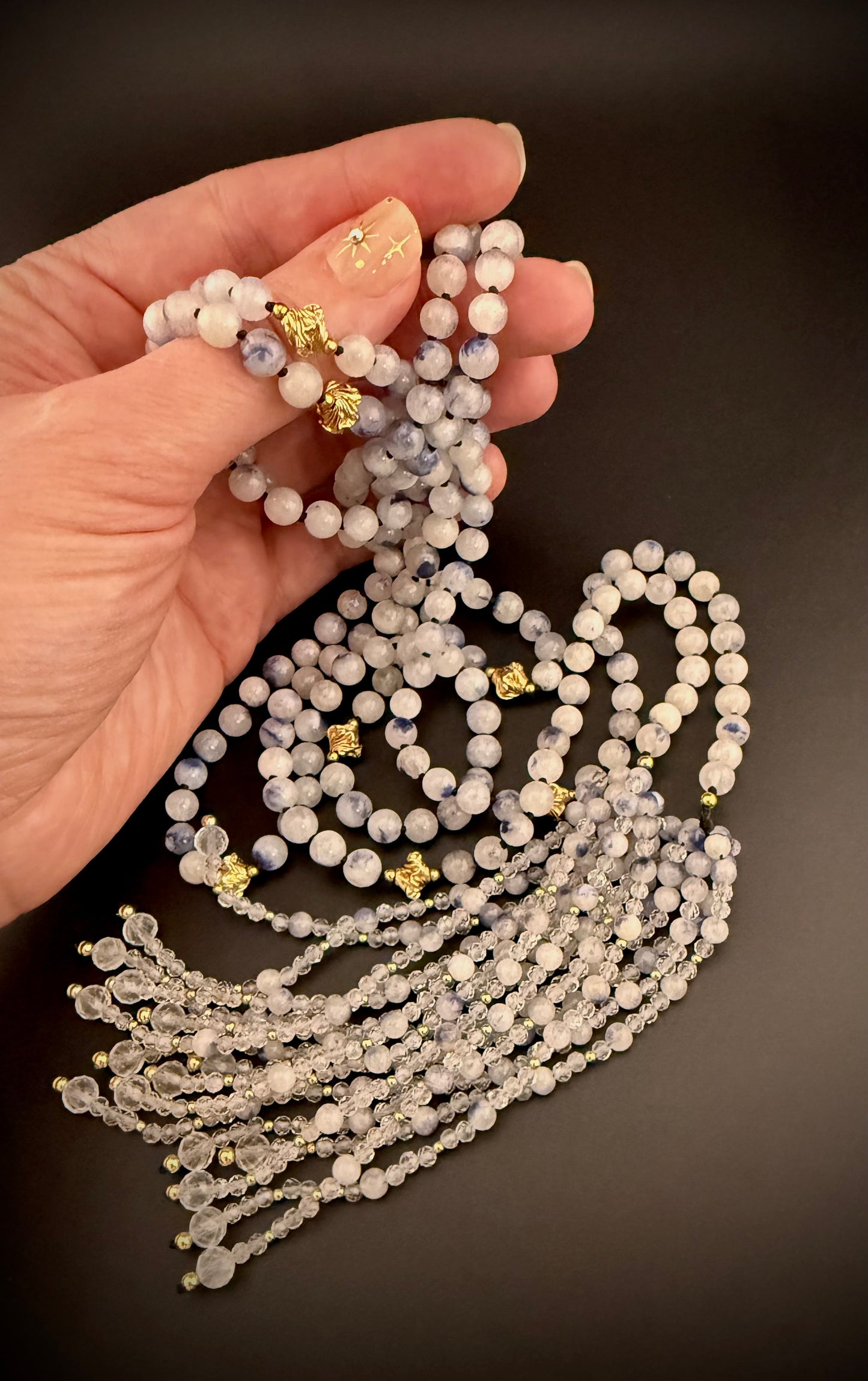 Rosée · Dumortierite + White Topaz
