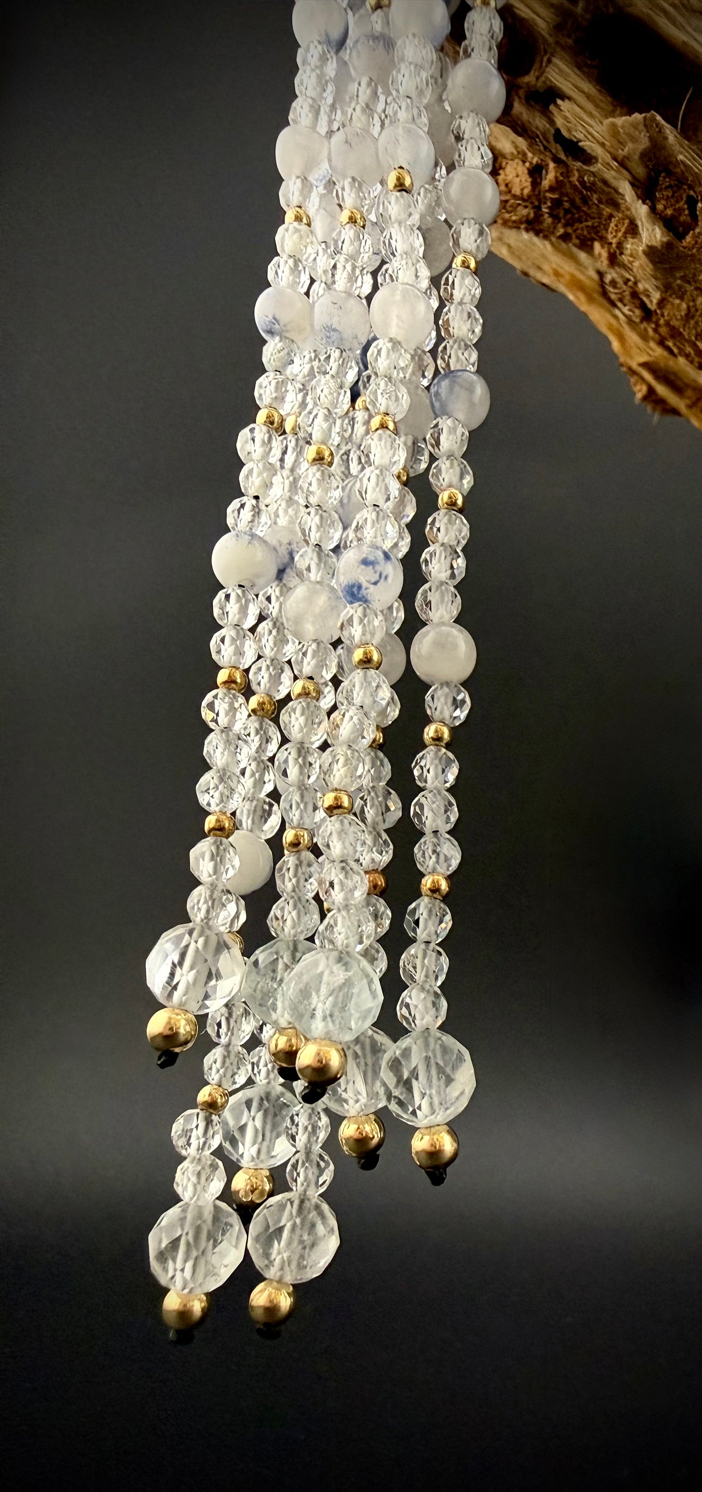 Rosée · Dumortierite + White Topaz
