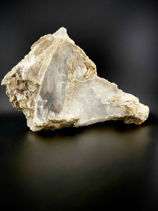 Unique Angel Wing Selenite Specimen – Raw Crystal with Iridescent Rainbows